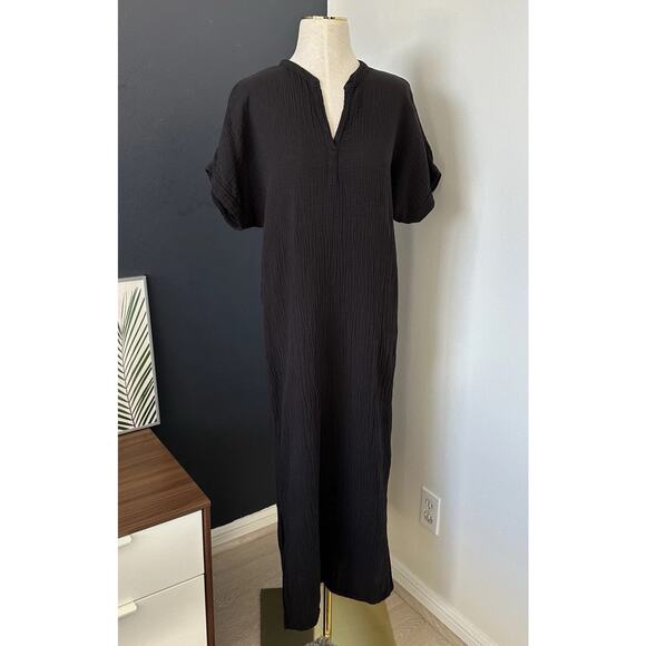 It Is Well Mandarin Gauze Dress Organic Cotton Made In California - Picture 4 of 16